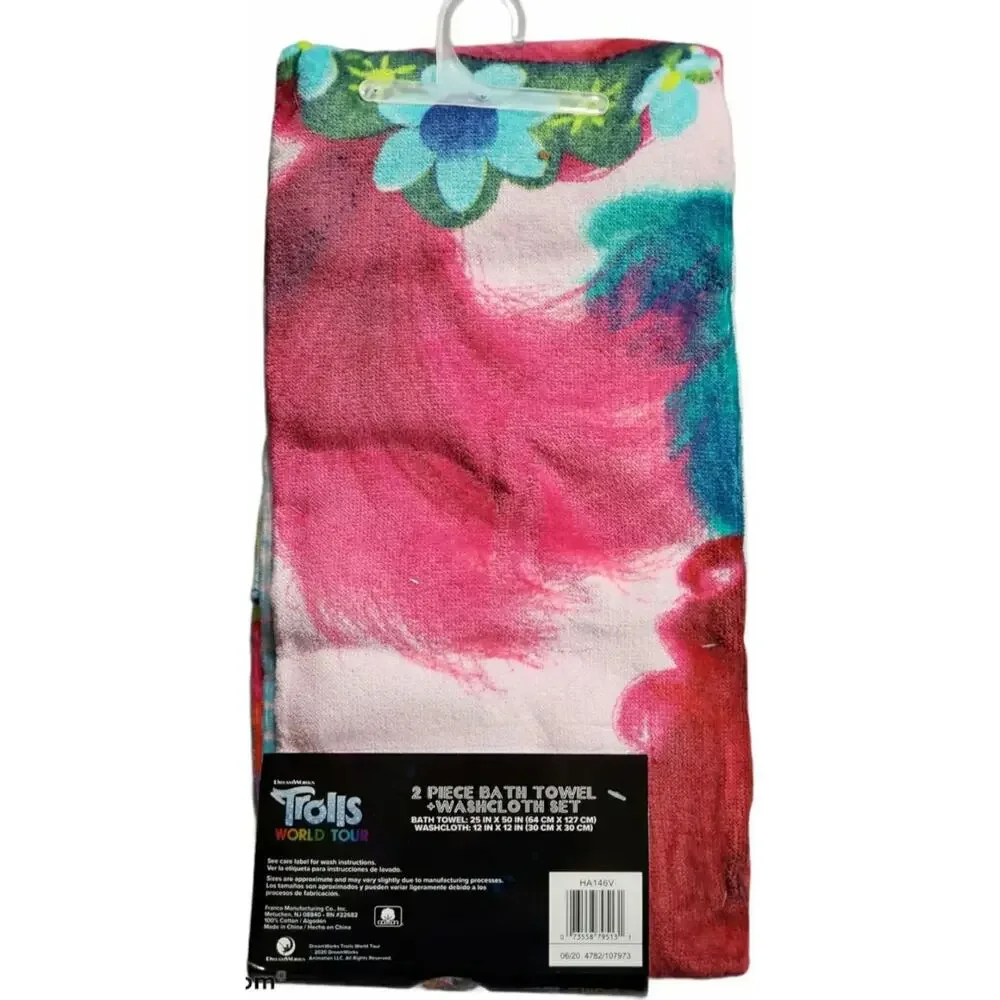 Trolls World Tour Bath & Pool Towel Sets | Hooded Towel